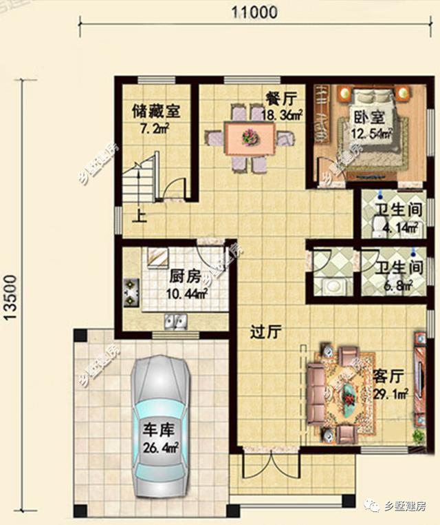 兩棟都露臺(tái)+車庫(kù)的農(nóng)村別墅設(shè)計(jì)圖，僅僅需要20萬(wàn)哦，你心動(dòng)了嗎？