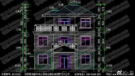 三層新農(nóng)村別墅設(shè)計圖，占地106.89平方米，特別大氣。