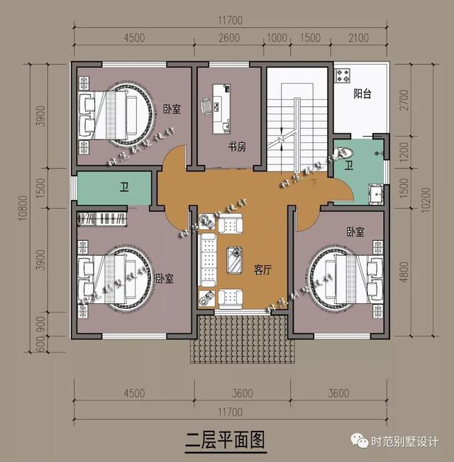 歐式三層別墅設(shè)計(jì)圖，外觀造型簡(jiǎn)潔大方，追求返璞歸真，向往田園生活。