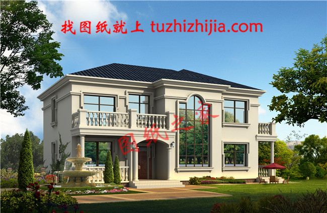 簡單大氣的農(nóng)村二層樓設(shè)計圖，二層歐式農(nóng)村別墅設(shè)計圖