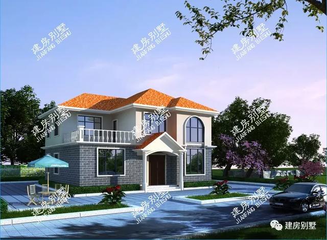 兩棟很實(shí)用的農(nóng)村二層別墅設(shè)計(jì)圖，第一棟不僅戶型通透且?guī)D(zhuǎn)樓梯設(shè)計(jì)。