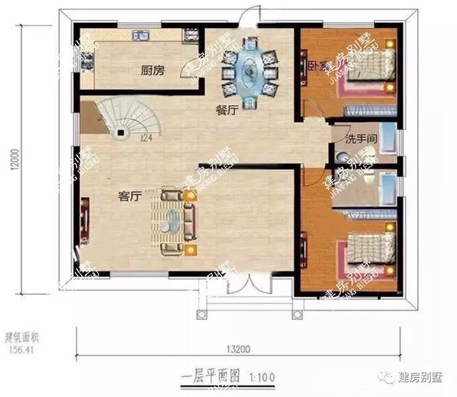 兩棟很實(shí)用的農(nóng)村二層別墅設(shè)計(jì)圖，第一棟不僅戶型通透且?guī)D(zhuǎn)樓梯設(shè)計(jì)。