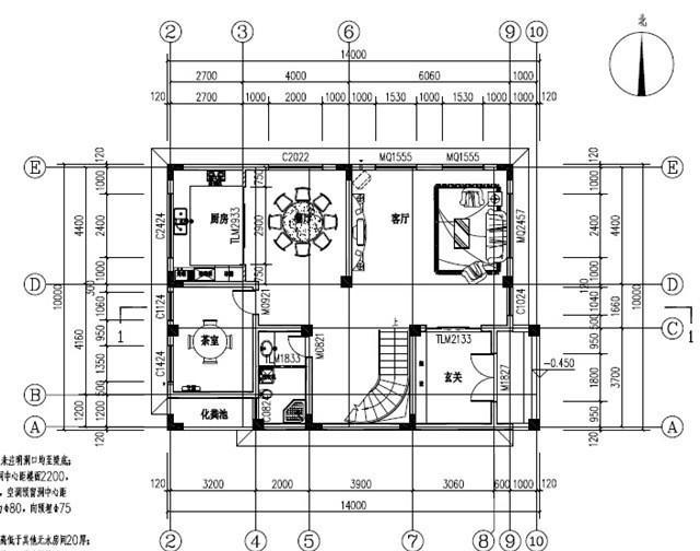 新農(nóng)村四層自建房，戶型設計極其豪華，帶挑空客廳+旋轉(zhuǎn)樓梯，主體造價100萬左右。