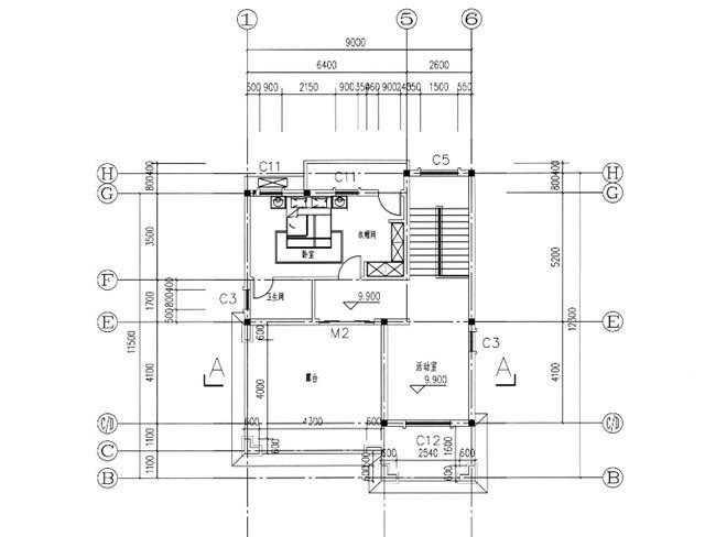 農(nóng)村四層別墅設(shè)計(jì)圖，占地面積105平方米，帶露臺(tái)，主體造價(jià)40萬。
