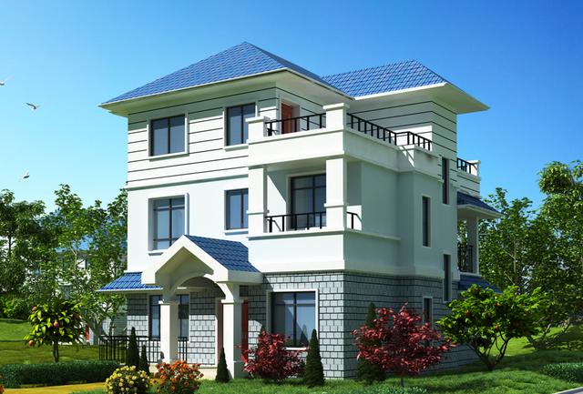 三層農村別墅設計圖，占地才10.8米*11.7米，老人和年輕人都喜歡。