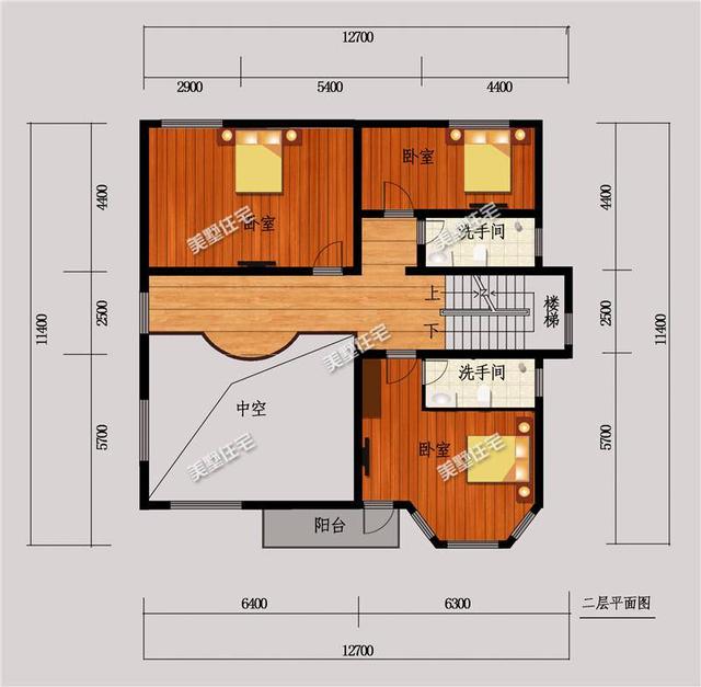 歐式三層農(nóng)村別墅設(shè)計(jì)圖，布局好，時(shí)尚，挑空復(fù)式樓11X11米，七室三廳！