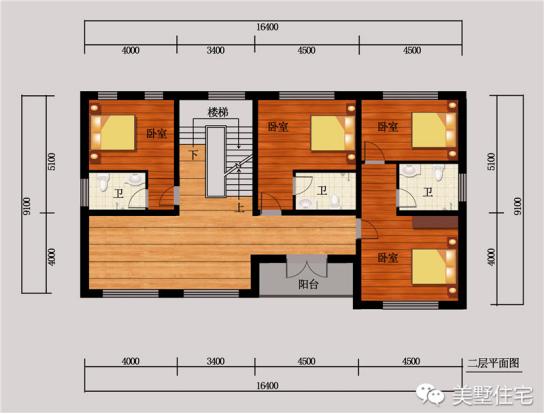 二層中式別墅設(shè)計(jì)圖，帶庭院有涼亭，保留傳統(tǒng)又融合了現(xiàn)代風(fēng)格