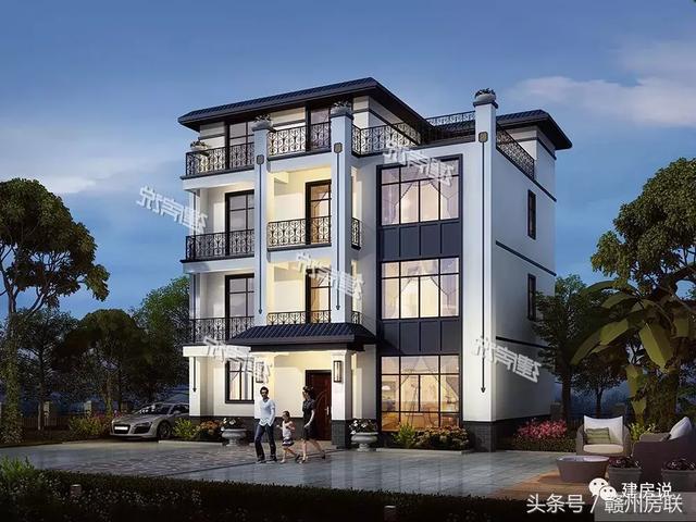 新中式別墅設(shè)計圖，建筑面積500平，配色經(jīng)典大方，表現(xiàn)出東方文化的內(nèi)斂氣質(zhì)