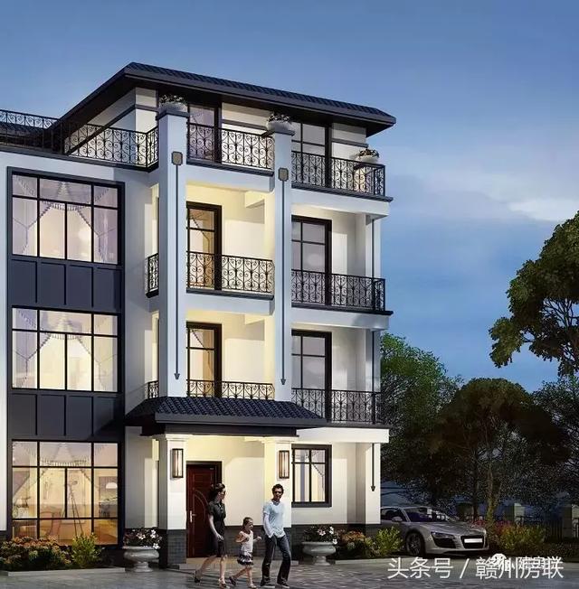 新中式別墅設(shè)計圖，建筑面積500平，配色經(jīng)典大方，表現(xiàn)出東方文化的內(nèi)斂氣質(zhì)