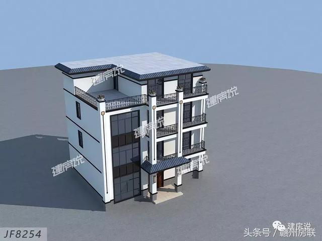 新中式別墅設(shè)計圖，建筑面積500平，配色經(jīng)典大方，表現(xiàn)出東方文化的內(nèi)斂氣質(zhì)