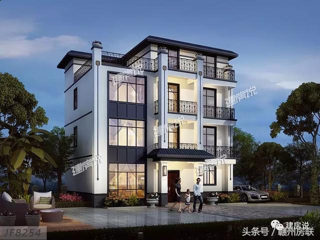 新中式別墅設(shè)計圖，建筑面積500平，配色經(jīng)典大方，表現(xiàn)出東方文化的內(nèi)斂氣質(zhì)