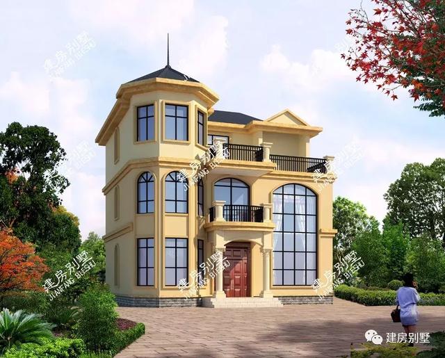 三棟的農(nóng)村別墅設(shè)計圖，造價有高有低，針對不同經(jīng)濟(jì)狀況的家庭選擇建造