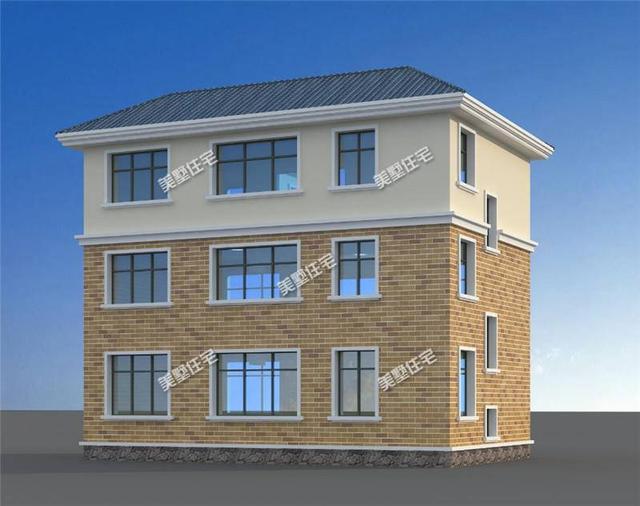 三層簡(jiǎn)歐別墅設(shè)計(jì)圖，9室4廳加露臺(tái)，占地86.6平，簡(jiǎn)直是小宅基地的福利