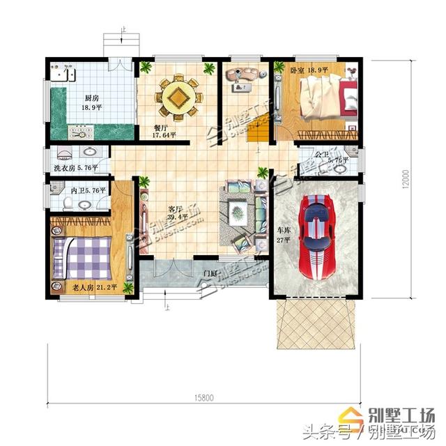 8款二層帶車庫的農(nóng)村別墅設(shè)計(jì)圖，建筑造價(jià)經(jīng)濟(jì)，帶車庫也很方便