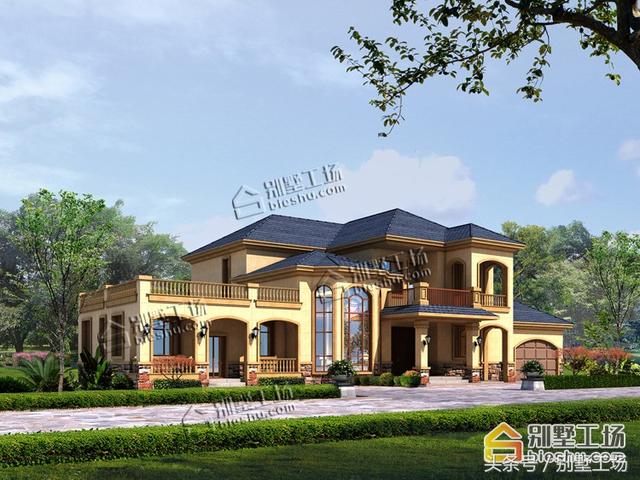 8款二層帶車庫的農(nóng)村別墅設(shè)計(jì)圖，建筑造價(jià)經(jīng)濟(jì)，帶車庫也很方便