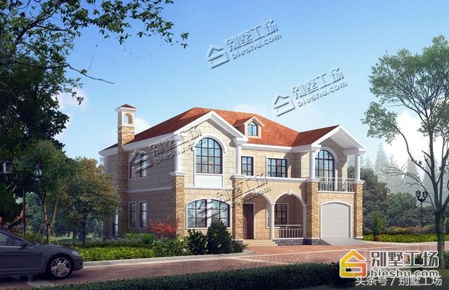 8款二層帶車庫的農(nóng)村別墅設(shè)計(jì)圖，建筑造價(jià)經(jīng)濟(jì)，帶車庫也很方便