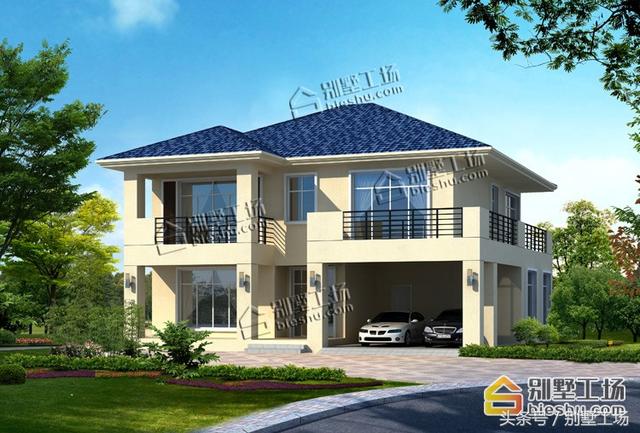 8款二層帶車庫的農(nóng)村別墅設(shè)計(jì)圖，建筑造價(jià)經(jīng)濟(jì)，帶車庫也很方便