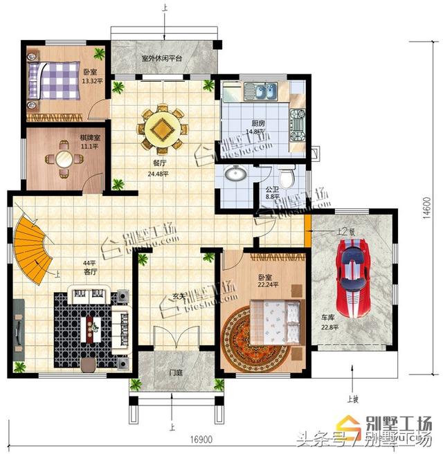8款二層帶車庫的農(nóng)村別墅設(shè)計(jì)圖，建筑造價(jià)經(jīng)濟(jì)，帶車庫也很方便