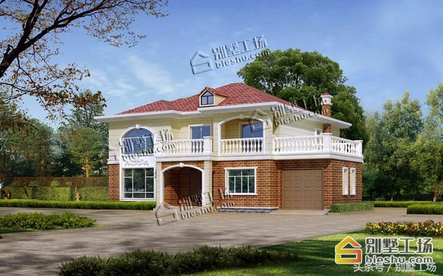 8款二層帶車庫的農(nóng)村別墅設(shè)計(jì)圖，建筑造價(jià)經(jīng)濟(jì)，帶車庫也很方便