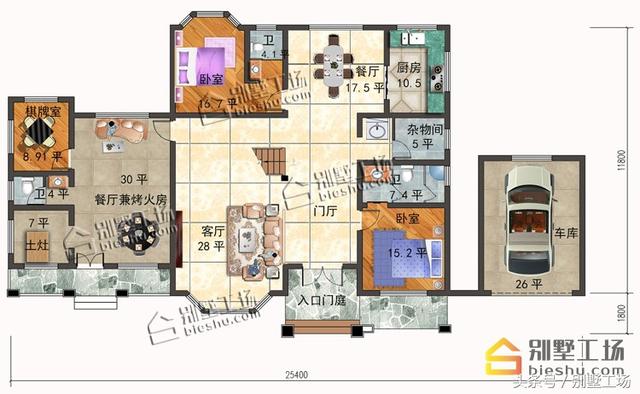 8款二層帶車庫的農(nóng)村別墅設(shè)計(jì)圖，建筑造價(jià)經(jīng)濟(jì)，帶車庫也很方便