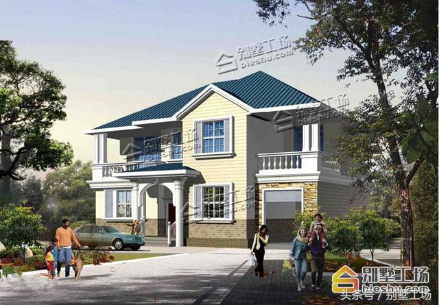 8款二層帶車庫的農(nóng)村別墅設(shè)計(jì)圖，建筑造價(jià)經(jīng)濟(jì)，帶車庫也很方便