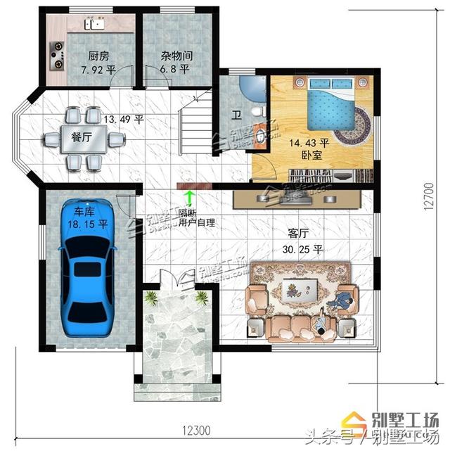 8款二層帶車庫的農(nóng)村別墅設(shè)計(jì)圖，建筑造價(jià)經(jīng)濟(jì)，帶車庫也很方便