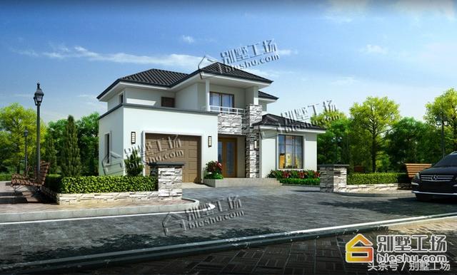 8款二層帶車庫的農(nóng)村別墅設(shè)計(jì)圖，建筑造價(jià)經(jīng)濟(jì)，帶車庫也很方便