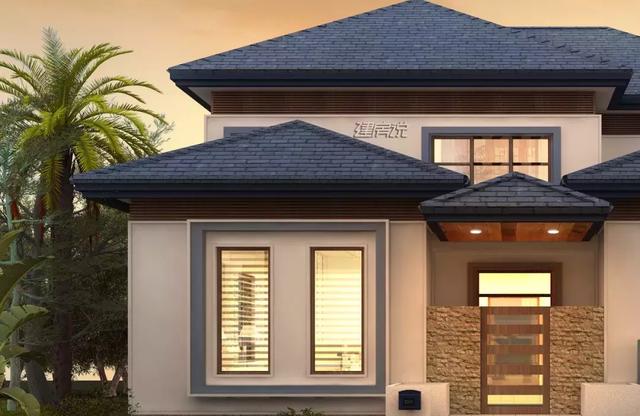 這款農(nóng)村別墅設(shè)計(jì)圖，13X16米，落地窗+涼亭設(shè)計(jì)，外觀和內(nèi)部都美