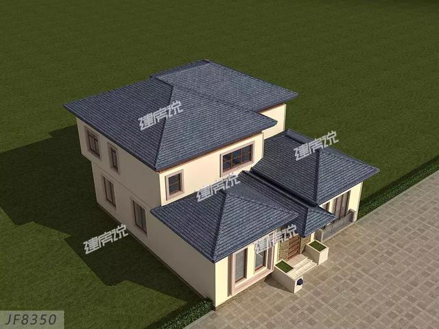 這款農(nóng)村別墅設(shè)計(jì)圖，13X16米，落地窗+涼亭設(shè)計(jì)，外觀和內(nèi)部都美