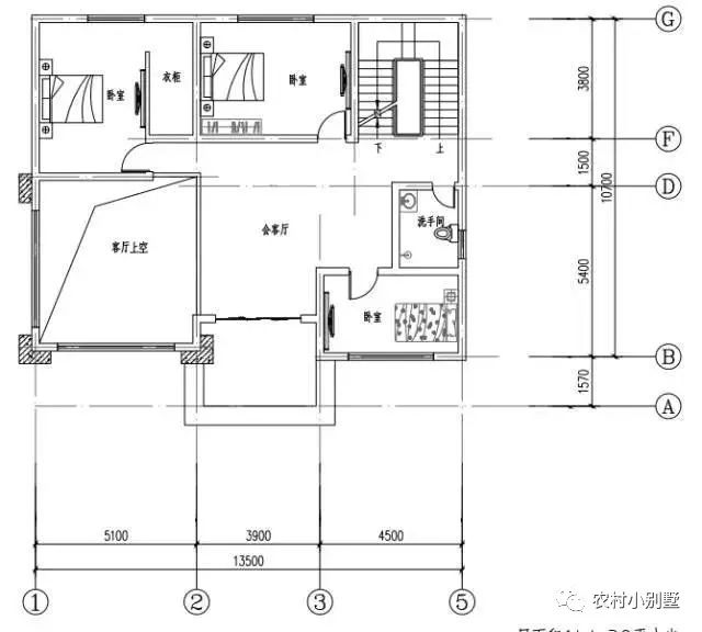 13.5×12米三層大落地窗農(nóng)村房屋設(shè)計(jì)圖，在村里建倍有面子