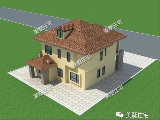 現(xiàn)代風格二層農(nóng)村別墅設(shè)計圖，帶閣樓+土灶，外觀經(jīng)典實用性強。