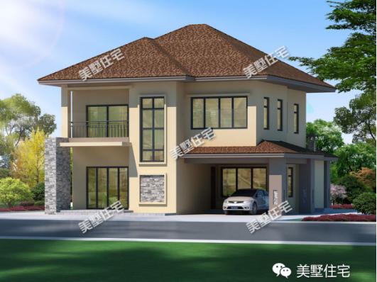 現(xiàn)代風格二層農(nóng)村別墅設(shè)計圖，帶閣樓+土灶，外觀經(jīng)典實用性強。