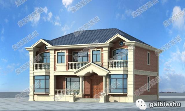 造價30萬的二層別墅設(shè)計(jì)圖，開間15米，進(jìn)深11米，采用多飄窗設(shè)計(jì)，外觀奢華大氣。