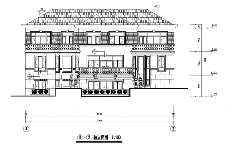 20x13米二層帶地下室別墅，復式客廳+雙車庫