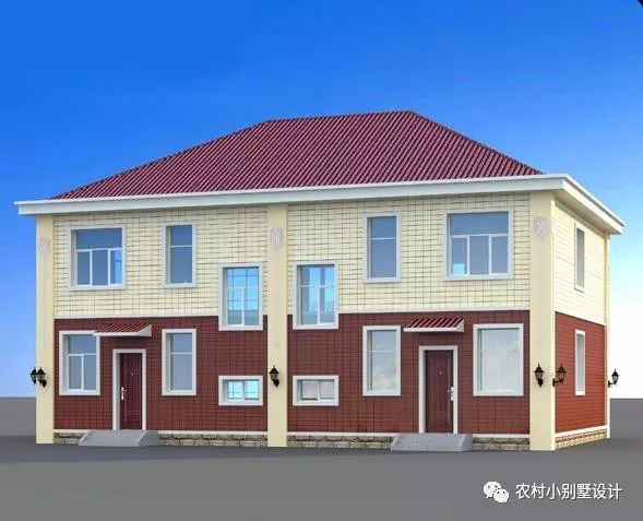 幾套農(nóng)村兄弟倆雙拼樓房設(shè)計圖，二層、三層都有