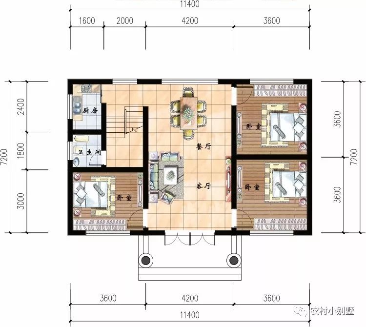 占地85平小戶型三層農(nóng)村小樓設(shè)計(jì)圖，戶型雖小，五臟俱全