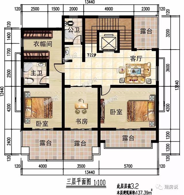 三層16X13米歐式別墅設(shè)計圖，占地200平左右漂亮又大氣。