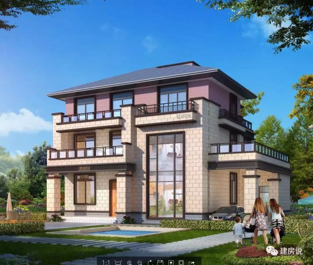 三層16X13米歐式別墅設(shè)計圖，占地200平左右漂亮又大氣。