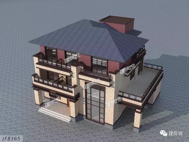 三層16X13米歐式別墅設(shè)計圖，占地200平左右漂亮又大氣。