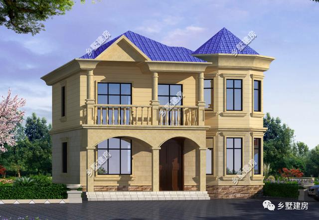 四室二廳二層別墅設(shè)計(jì)圖，帶挑空客廳+旋轉(zhuǎn)樓梯，只需要21萬(wàn)就能建成，你不信？