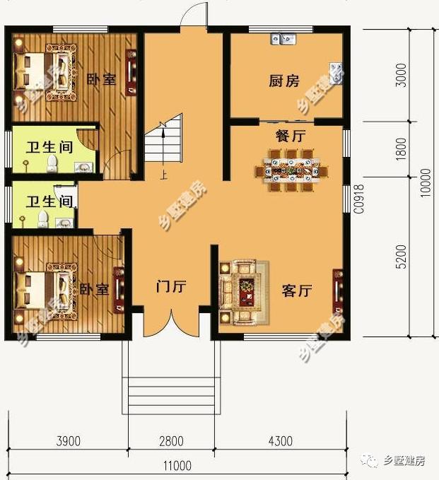11X10米的三層農(nóng)村別墅設(shè)計圖，款款不到30萬，25萬左右就能搞定，接地氣的房子你們喜歡嗎？