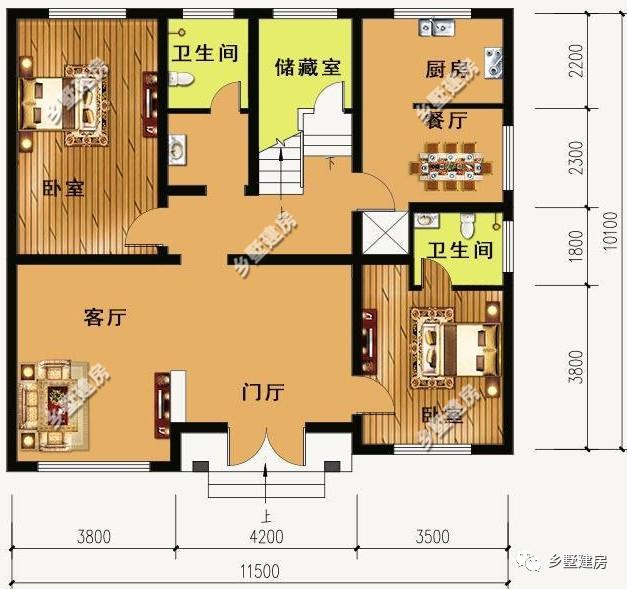 11X10米的三層農(nóng)村別墅設(shè)計圖，款款不到30萬，25萬左右就能搞定，接地氣的房子你們喜歡嗎？