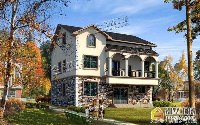 簡約三層農(nóng)村自建房，造價適中，宅基地不大的建起來很合適。