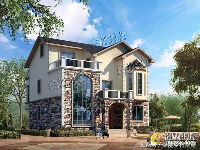 簡約三層農(nóng)村自建房，造價適中，宅基地不大的建起來很合適。