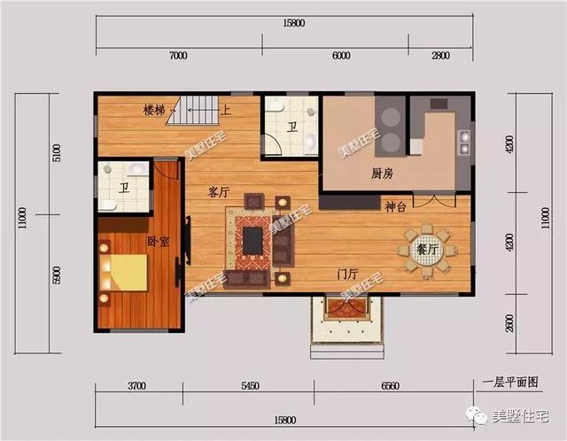 三層別墅設(shè)計(jì)圖，帶神臺(tái)+柴火房，特別適合現(xiàn)代農(nóng)村生活。