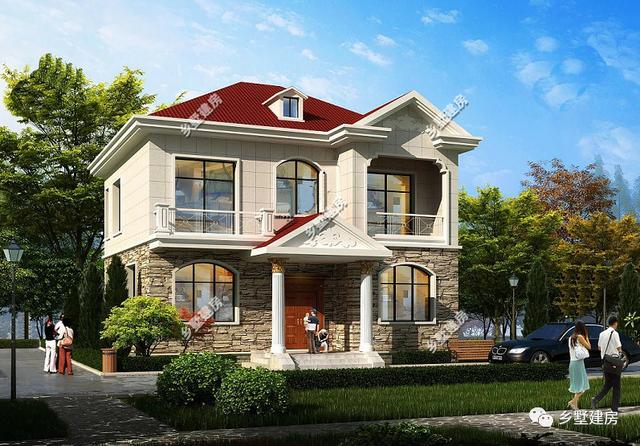 兩棟二層農(nóng)村別墅設(shè)計圖，造價都是20萬，不僅造價低，而且外觀還大氣、美觀、舒適而又與眾不同。