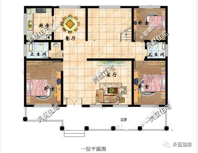 三棟一層別墅設(shè)計圖，造價都是15萬左右，輕輕松松就可以建成！