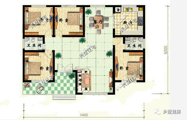 三棟一層別墅設(shè)計圖，造價都是15萬左右，輕輕松松就可以建成！