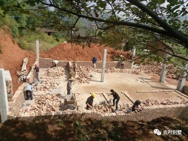 30萬老家自建二層小別墅施工過程直播，附圖紙