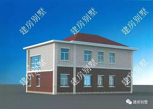 三棟都是面寬超過16米的兩層別墅設計圖，第二棟氣勢直逼城市豪宅。